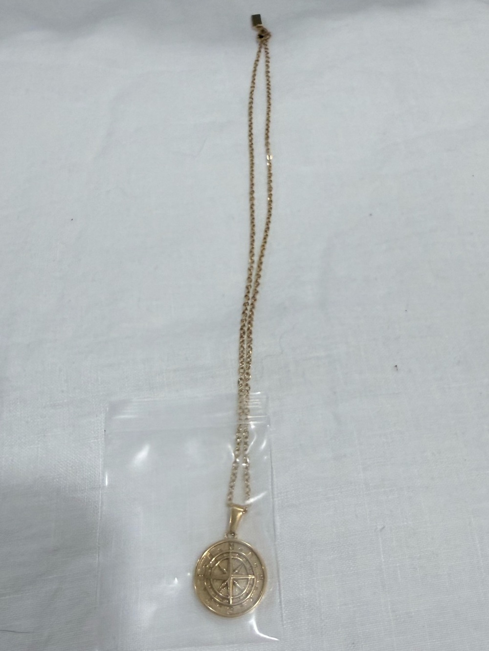 Reign 18K Gold Plated Stainless Steel Steel Compass Necklace